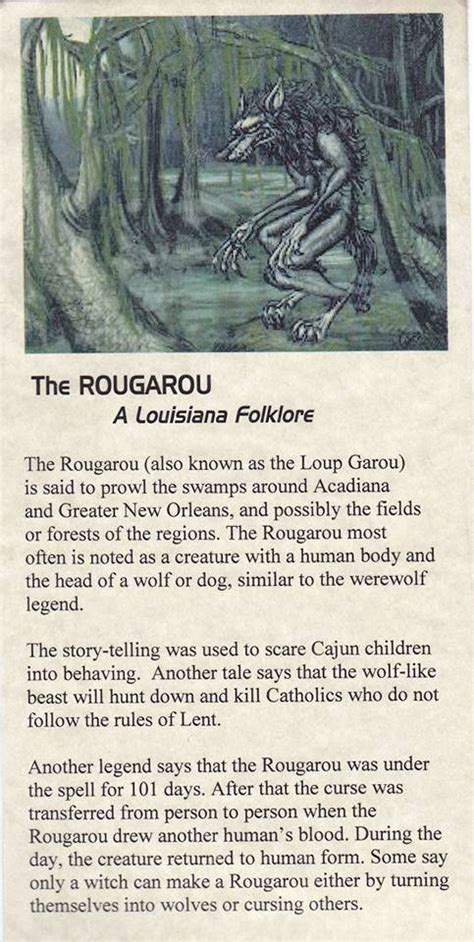 The Rougarou: From Louisiana Folklore #mythology #Louisiana #folklore ...