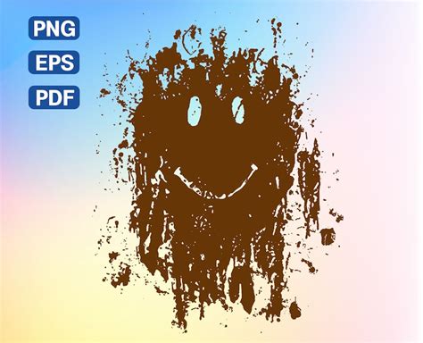 Smiley Face Forrest Gump Muddy T-shirt VECTOR. Eps Pdf Png - Etsy