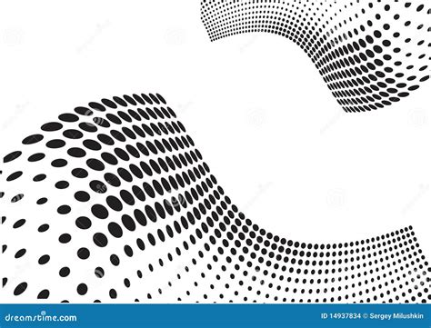 Illustrated Wave Dotted Design Stock Images - Image: 14937834