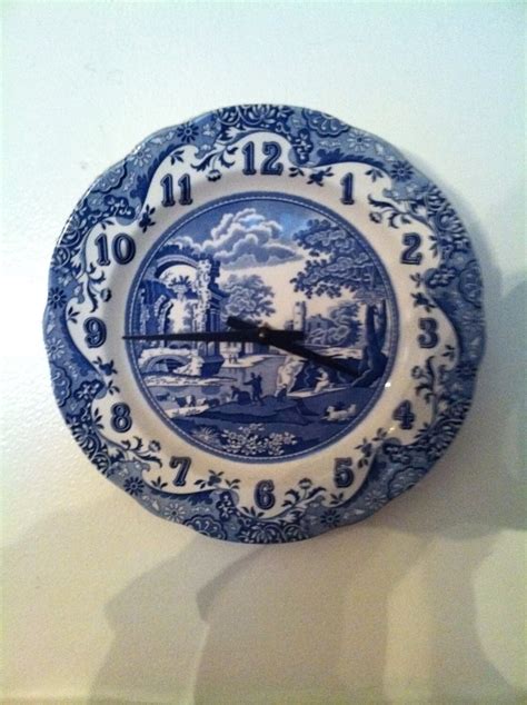 Vintage Spode Blue Italian Wall Clock | Etsy