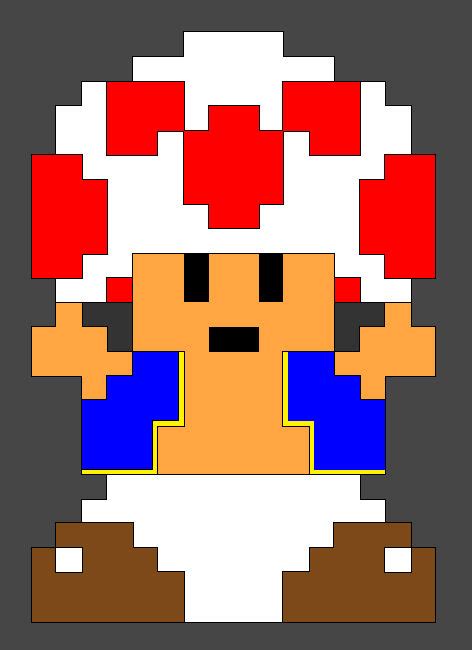 Pixel Art Grid Toad - Pixel Art Grid Gallery