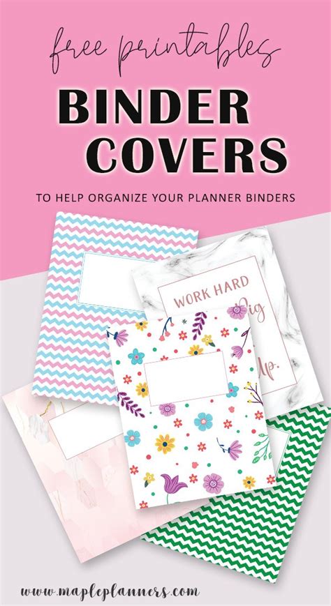 Free Printable Planner Binder Covers