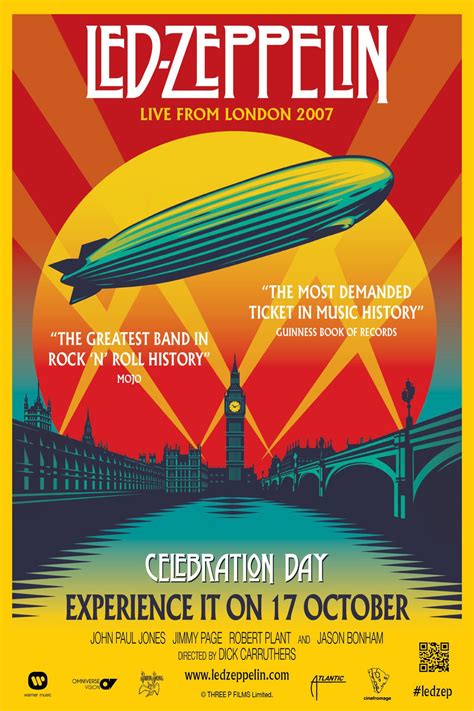 Led Zeppelin - Celebration Day (Tour Poster) | Led zeppelin poster ...