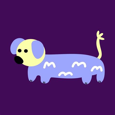 Premium Vector | Funny creative hand drawn children's illustration of cute dog