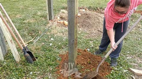 How to Dig a Fence Post Hole by Hand - DIY Danielle®