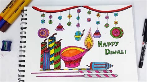 Diwali crackers drawing | How to Draw Diwali crackers| Diwali Special drawing for Kids - YouTube