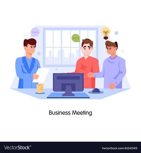 Business meeting Royalty Free Vector Image - VectorStock