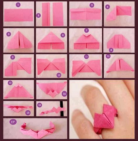 How to make Love-shapped Ring from Paper | Origami patterns, Origami ...