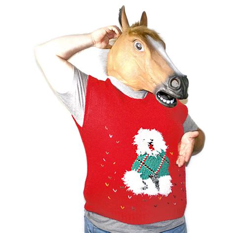 ugly Christmas sweater + horsehead | Flickr - Photo Sharing!