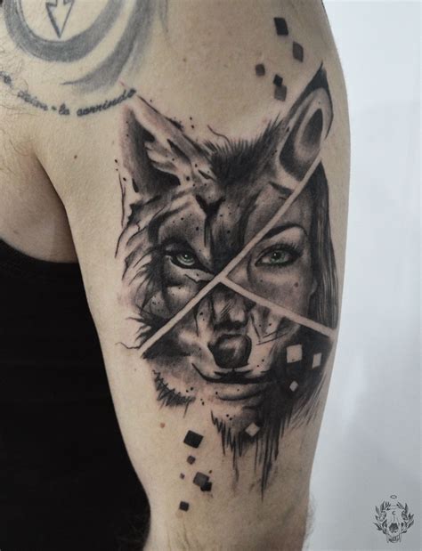 Wolf Tattoo Girl