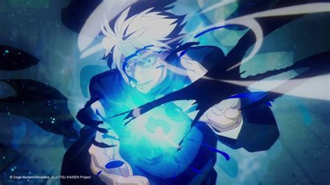 Wallpaper Jujutsu Kaisen, Satoru Gojo, White Hair, Blue Eyes, Cursed Technique: Lapse Blue ...