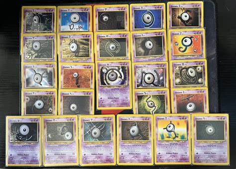 All of the Unown alphabet, in order. Fun fact, “R” wasn’t released in USA and “J” is a WOTC ...