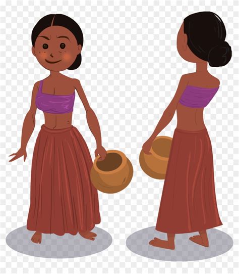 Village Clipart Clean Village - Indian Village Cartoon Girl, HD Png ...