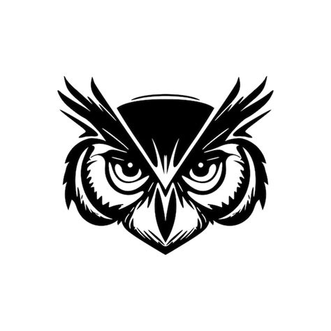 Premium Vector | Beautifully designed black and white owl logo good for ...