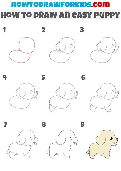 How to Draw an Easy Puppy in 2023 | Puppy drawing easy, Cute dog drawing, Cute easy drawings