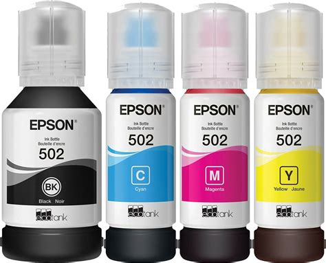 Genuine Epson 502 Ink Bottle 4 Pack for ET-2700 ET-2750 ET-3700 ET-3750 | eBay