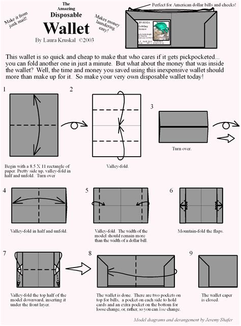 9+Simple Origami Paper Wallet - Kubesinsanity