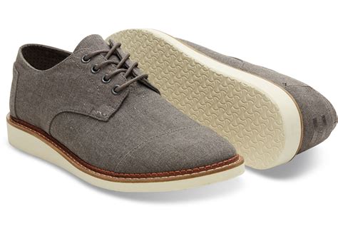 Lyst - Toms Waxed Twill Brogues in Gray for Men