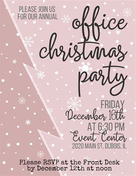 Editable Christmas Party Flyer for Work - Etsy