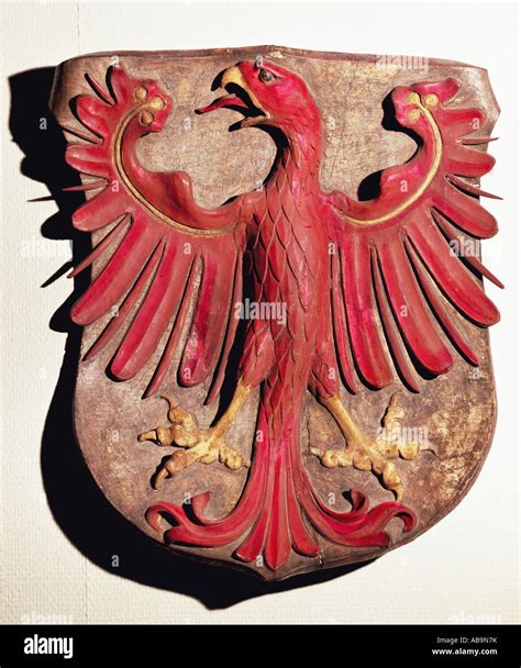 heraldry, coat of arms, Germany, Margraviate of Brandenburg, wood carving by Erasmus Grasser ...