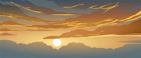 Vector sunset sky background illustration 34469416 Vector Art at Vecteezy