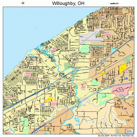 Willoughby Ohio Street Map 3985484