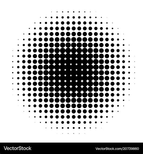 Circle in halftone halftone dot pattern Royalty Free Vector