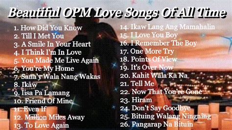 BEAUTIFUL OPM LOVE SONGS OF ALL TIME | OPM CLASSIC HIT SONGS OF THE 70's 80's & 90's - YouTube