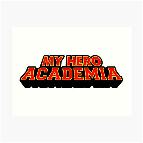 "MY HERO ACADEMIA - English Logo Shirt" Art Print by BestAniGear ...