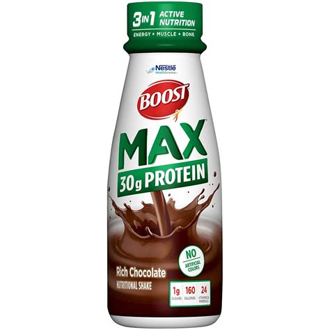 Boost Nutritional Drinks Max High Protein Nutritional Drink, 30g ...