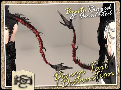 Second Life Marketplace - [EC] - Demon Tail (Destruction) (Red) (BENTO - Animated) (M/F)