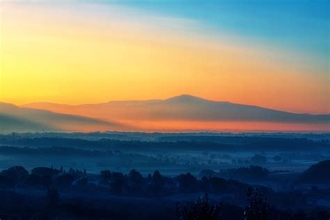 Mountain Silhouettes During Sunset Wallpaper,HD Nature Wallpapers,4k ...