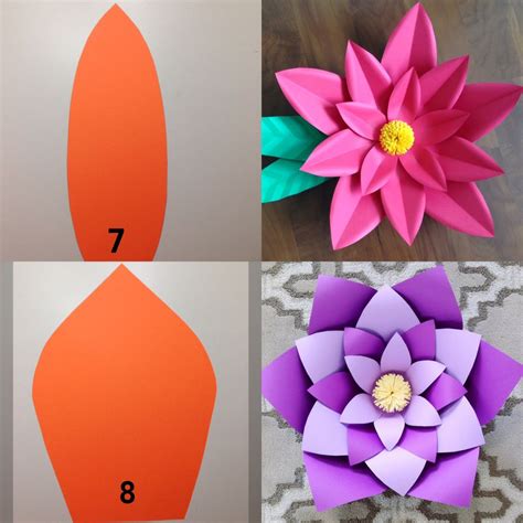 Paper flowers available for purchase. If you would like to DIY, Templates are also availa ...