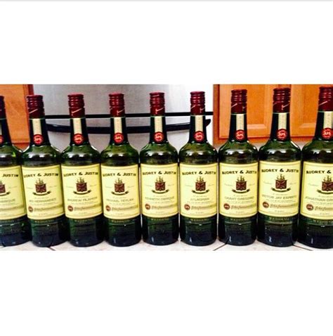 Jameson labels. 750ml size. Custom for this special event. Contact for yours.