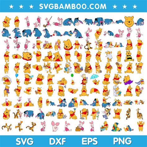 Winnie The Pooh All Characters SVG Bundle, Winnie The Pooh