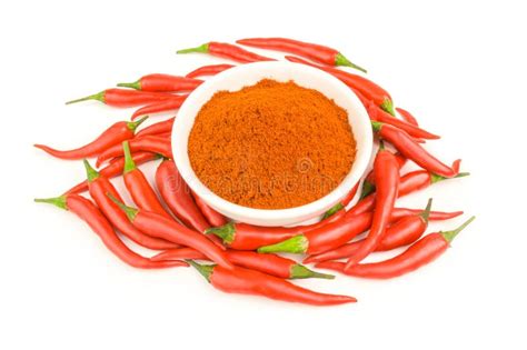 Ground Cayenne Pepper Isolated On A White Background Cutout Stock Photo - Image of powder ...