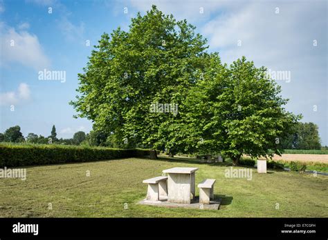 Outdoor picnic table france hi-res stock photography and images - Alamy