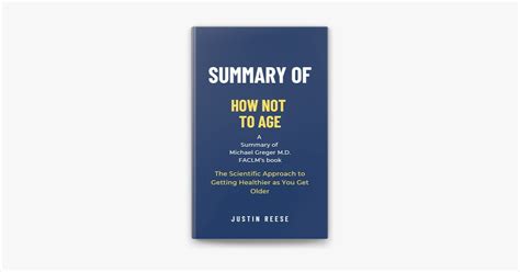 ‎Summary of How Not to Age by Michael Greger M.D. FACLM: The Scientific Approach to Getting ...