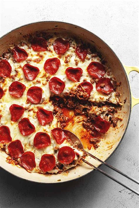 Keto Pizza Casserole with Ground Beef Recipe • Low Carb with Jennifer