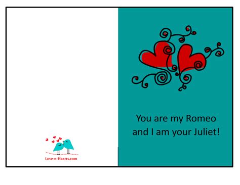 Free Printable Romantic Cards for Him