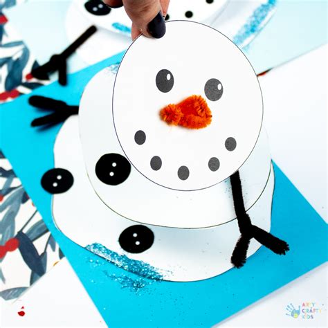 Melting Snowman Paper Craft - Arty Crafty Kids