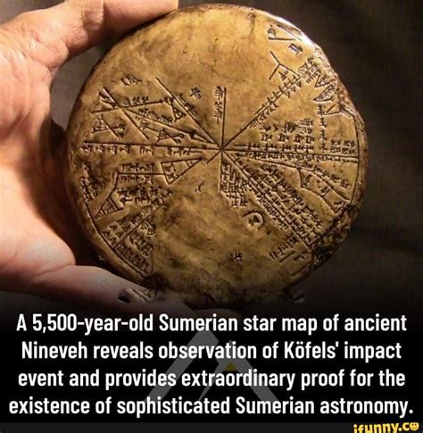 AS 500-year-0 ald Sumerian star map of ancient Nineveh reveals observation of Kofels' impact ...