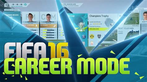 FIFA 16 Career Mode Official Features | Player Training, Pre-Season ...