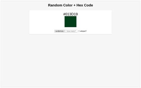 Random Color + Hex Code ― Perchance Generator