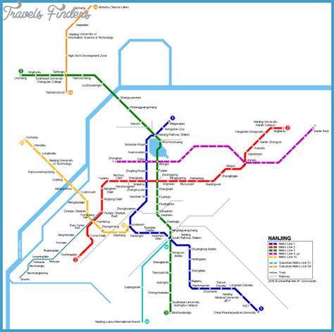 Nanjing Subway Map - TravelsFinders.Com