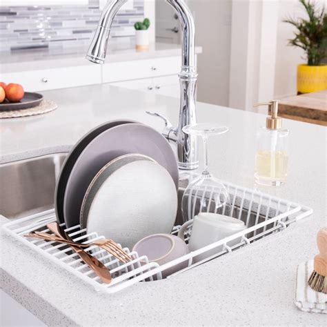 Expandable Over-the-Sink Dish Rack | Bed Bath & Beyond | Sink dish drainer, Dish racks, Dish ...