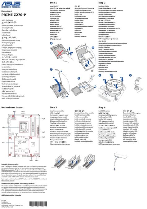 ASUS PRIME Z270-P QUICK START MANUAL Pdf Download | ManualsLib