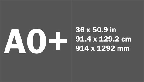 A0+ Size in CM - A Paper Sizes