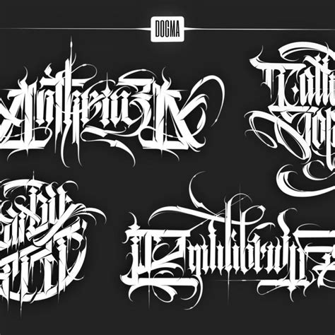 Dogma_png: I will create gothic lettering logo or tattoo design for ...