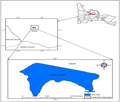 Map of Lekan Aare Lake, Abeokuta, Nigeria. | Download Scientific Diagram